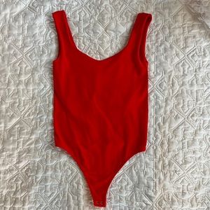 Free People Red Body Suit